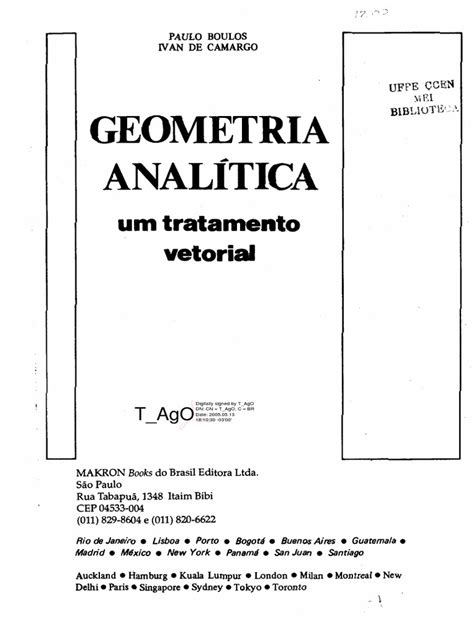 boulos geometria analítica pdf
